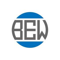 bew brief logo ontwerp Aan wit achtergrond. bew creatief initialen cirkel logo concept. bew brief ontwerp. vector