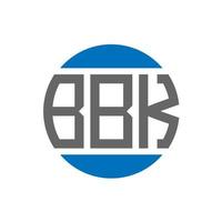 bbk brief logo ontwerp Aan wit achtergrond. bbk creatief initialen cirkel logo concept. bbk brief ontwerp. vector