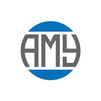 amy brief logo ontwerp Aan wit achtergrond. amy creatief initialen cirkel logo concept. amy brief ontwerp. vector