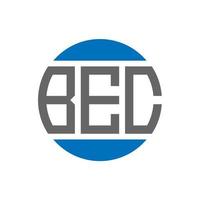 bec brief logo ontwerp Aan wit achtergrond. bec creatief initialen cirkel logo concept. bec brief ontwerp. vector