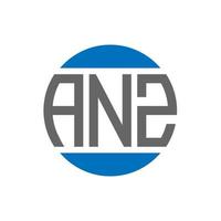 anz brief logo ontwerp Aan wit achtergrond. anz creatief initialen cirkel logo concept. anz brief ontwerp. vector