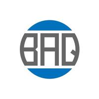 baq brief logo ontwerp Aan wit achtergrond. baq creatief initialen cirkel logo concept. baq brief ontwerp. vector