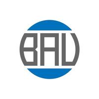 bau brief logo ontwerp Aan wit achtergrond. bau creatief initialen cirkel logo concept. bau brief ontwerp. vector