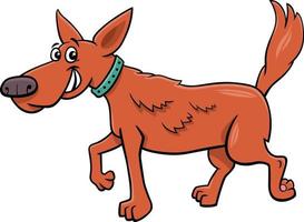 tekenfilm bruin hond grappig dier karakter vector