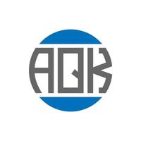 aqk brief logo ontwerp Aan wit achtergrond. aqk creatief initialen cirkel logo concept. aqk brief ontwerp. vector