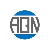 aqn brief logo ontwerp Aan wit achtergrond. aqn creatief initialen cirkel logo concept. aqn brief ontwerp. vector