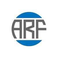 arf brief logo ontwerp Aan wit achtergrond. arf creatief initialen cirkel logo concept. arf brief ontwerp. vector