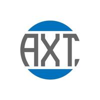 axt brief logo ontwerp Aan wit achtergrond. axt creatief initialen cirkel logo concept. axt brief ontwerp. vector