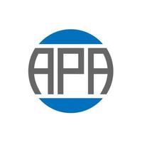 apa brief logo ontwerp Aan wit achtergrond. apa creatief initialen cirkel logo concept. apa brief ontwerp. vector