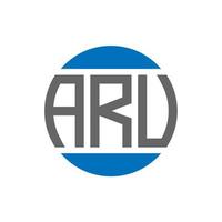 aru brief logo ontwerp Aan wit achtergrond. aru creatief initialen cirkel logo concept. aru brief ontwerp. vector