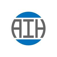 aih brief logo ontwerp Aan wit achtergrond. aih creatief initialen cirkel logo concept. aih brief ontwerp. vector