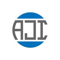 aji brief logo ontwerp Aan wit achtergrond. aji creatief initialen cirkel logo concept. aji brief ontwerp. vector