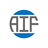 aif brief logo ontwerp Aan wit achtergrond. aif creatief initialen cirkel logo concept. aif brief ontwerp. vector