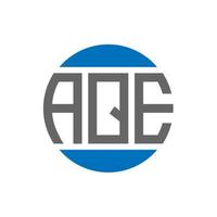 aqe brief logo ontwerp Aan wit achtergrond. aqe creatief initialen cirkel logo concept. aqe brief ontwerp. vector