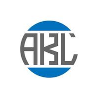 akl brief logo ontwerp Aan wit achtergrond. akl creatief initialen cirkel logo concept. akl brief ontwerp. vector