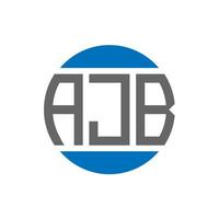 ajb brief logo ontwerp Aan wit achtergrond. ajb creatief initialen cirkel logo concept. ajb brief ontwerp. vector