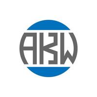 akw brief logo ontwerp Aan wit achtergrond. akw creatief initialen cirkel logo concept. akw brief ontwerp. vector