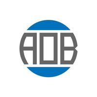 aob brief logo ontwerp Aan wit achtergrond. aob creatief initialen cirkel logo concept. aob brief ontwerp. vector