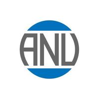 anu brief logo ontwerp Aan wit achtergrond. anu creatief initialen cirkel logo concept. anu brief ontwerp. vector