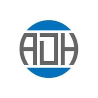 adh brief logo ontwerp Aan wit achtergrond. adh creatief initialen cirkel logo concept. adh brief ontwerp. vector