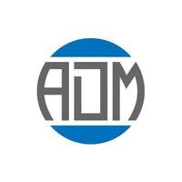 adm brief logo ontwerp Aan wit achtergrond. adm creatief initialen cirkel logo concept. adm brief ontwerp. vector