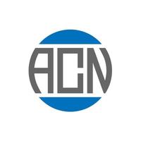 acn brief logo ontwerp Aan wit achtergrond. acn creatief initialen cirkel logo concept. acn brief ontwerp. vector