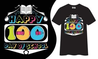 gelukkig 100 dagen van school- citaten t-shirt ontwerp. vector