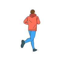illustratie van een rennen persoon vector