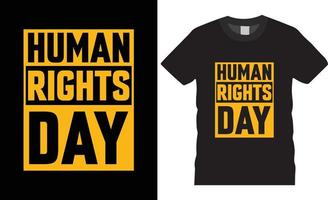 typografie menselijk rechten dag creatief t-shirt ontwerp vector. vector
