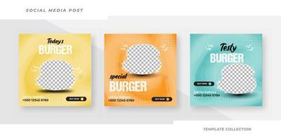 speciaal hamburger voedsel banier ontwerp elegant professioneel bedrijf banier sjabloon. pro vector