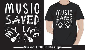 muziek- typografie vector t-shirt ontwerp. muziek- t-shirt ontwerp vector. voor t-shirt afdrukken en andere toepassingen. vrij vector
