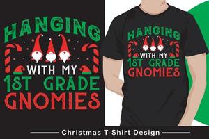 Kerstmis dag typografie en grafisch t-shirt ontwerp pro vector