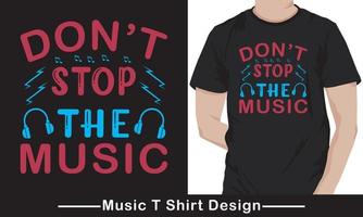 muziek- dag vector muziek- minnaar t-shirt ontwerp vrij vector