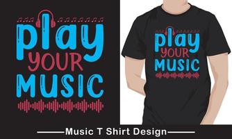 muziek- dag vector muziek- minnaar t-shirt ontwerp vrij vector