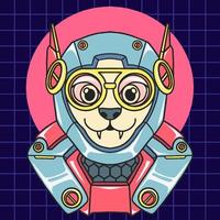 schattig cyborg dier vector