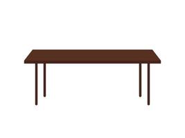 vector vlak stijl dining tafel illustratie