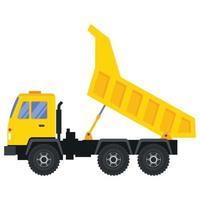 illustratie voor bouw machinerie voertuig dump vrachtwagen. vector