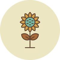 zonnebloem creatief icoon ontwerp vector