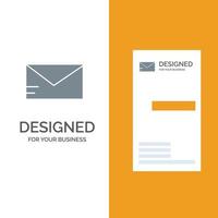 mail e-mail school- grijs logo ontwerp en bedrijf kaart sjabloon vector