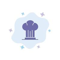 pet chef kookplaat hoed restaurant blauw icoon Aan abstract wolk achtergrond vector