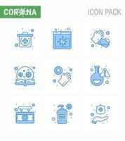 coronavirus 2019-nCoV covid19 het voorkomen icoon reeks het wassen handen medisch virus loupe virale coronavirus 2019november ziekte vector ontwerp elementen