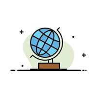 wereld kantoor wereldbol web bedrijf logo sjabloon vlak kleur vector