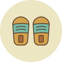 slippers creatief icoon ontwerp vector