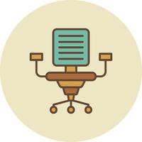 kantoor stoel creatief icoon ontwerp vector