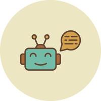 Chatbot creatief icoon ontwerp vector