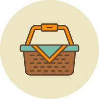 picknick mand creatief icoon ontwerp vector