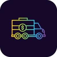 bank vrachtauto creatief icoon ontwerp vector