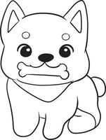 hond dier tekenfilm tekening kawaii anime kleur bladzijde schattig illustratie tekening clip art karakter chibi manga comics vector