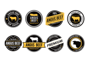 Angus beef labels vector