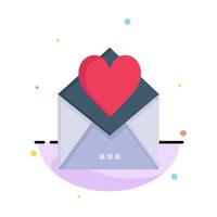 brief mail kaart liefde brief liefde bedrijf logo sjabloon vlak kleur vector